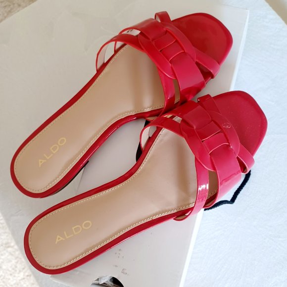 Aldo Shoes - Aldo Slide Sandals Astirassa Glossy Pink